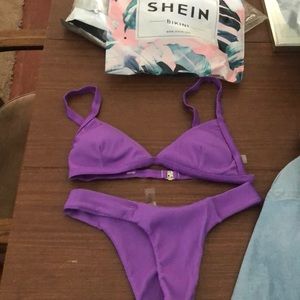 New purple cheeky bikini